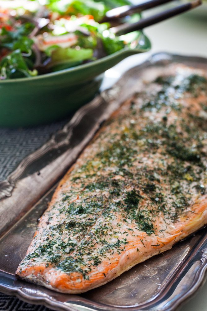 hel laxsida med romsås