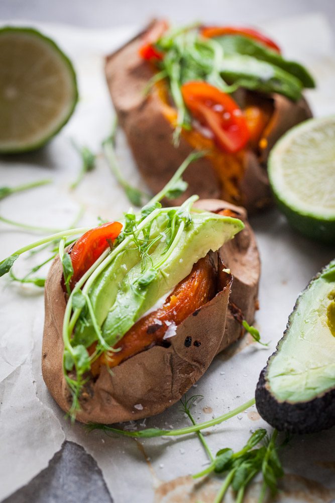 bakad sötpotatis i ugn