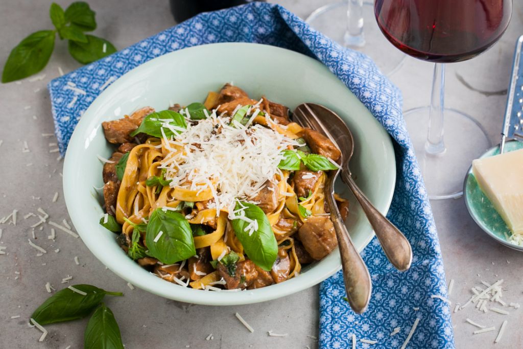 pasta med oxfilé