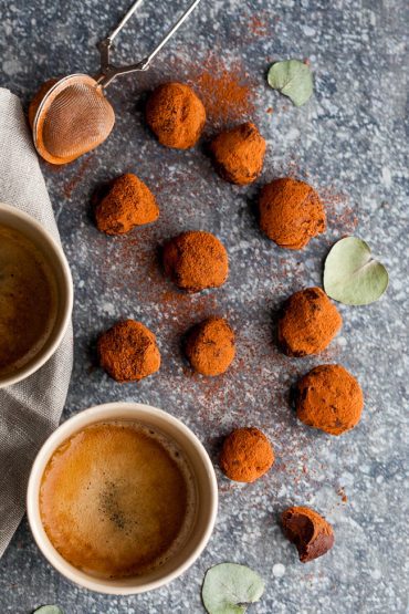 chokladtryfflar med kaffesmak