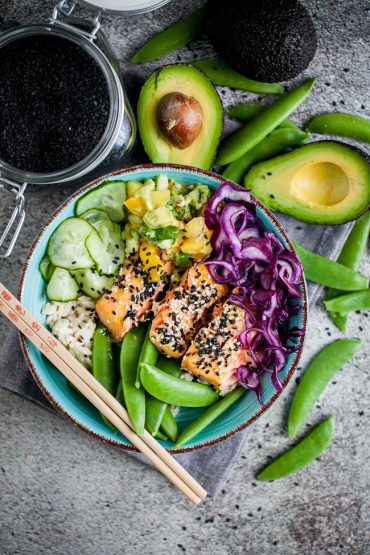 pokébowl med lax och kokosris