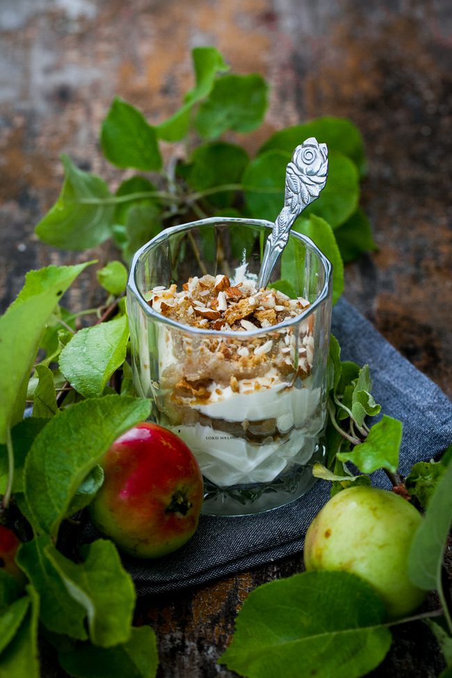 snabb äppelcheesecake