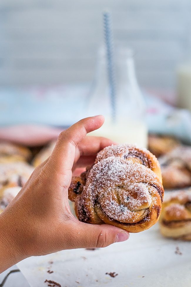 vetebullar med nutellafylling