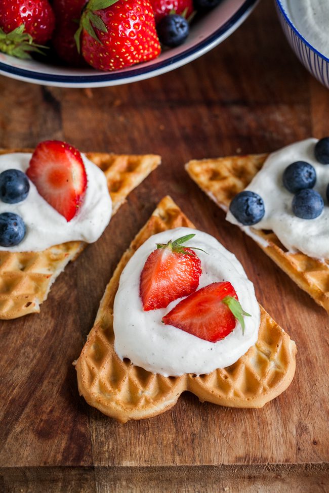 ägg och mjölkfria vafflor, vegansk vafflor