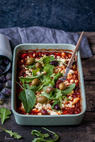 vegetarisk grönsaksgratäng