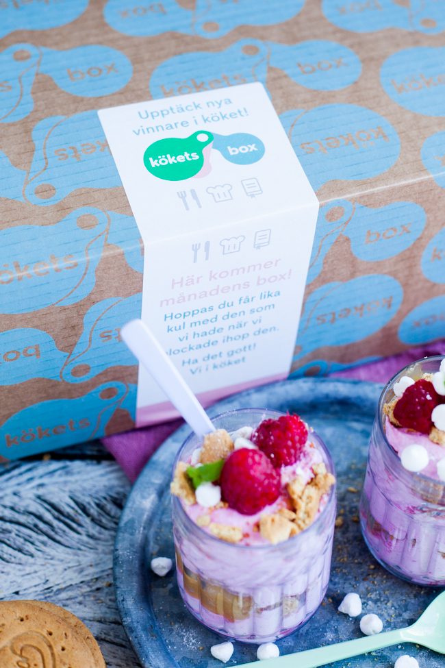 halloncheesecake i glas kökets box