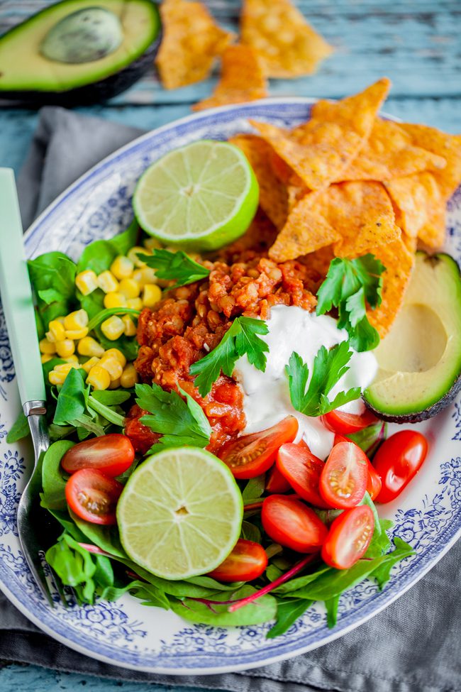 enkel vegotacos röda linser