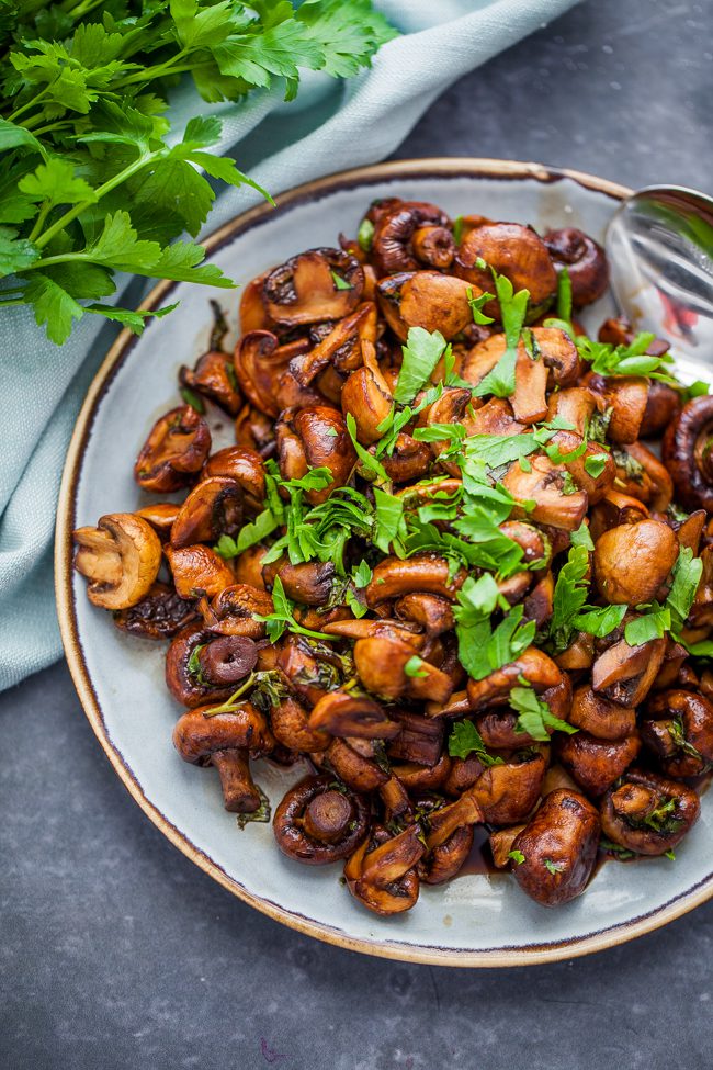 marinerade balsamvinäger champinjoner