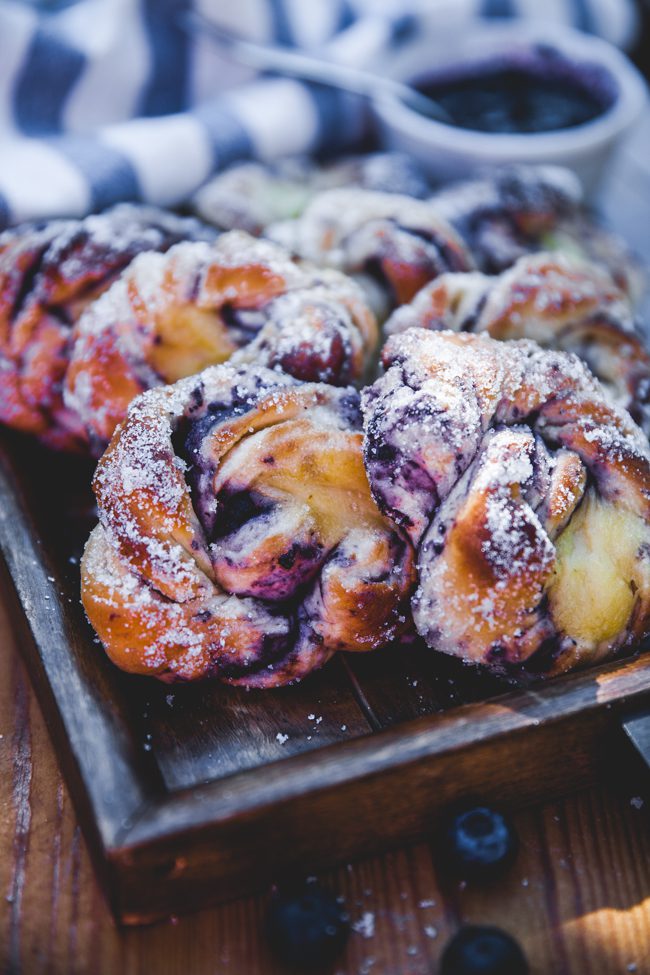 recept, baka, blåbär, bullar