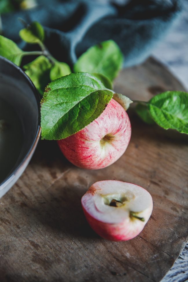 steel cut oats, grot. äpple