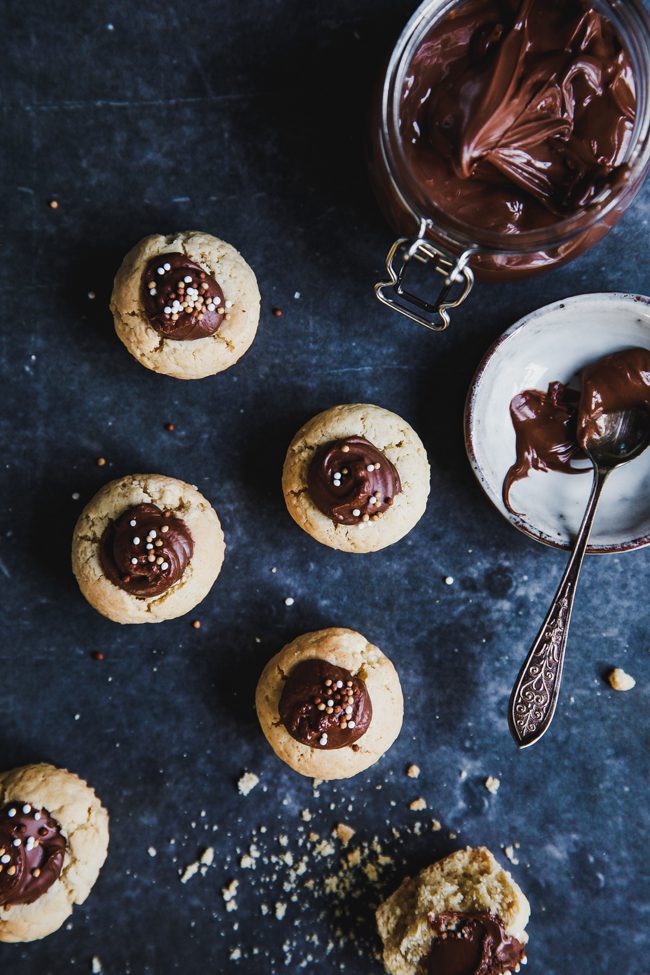 nutellagrottor, småkakor, nutellakakor