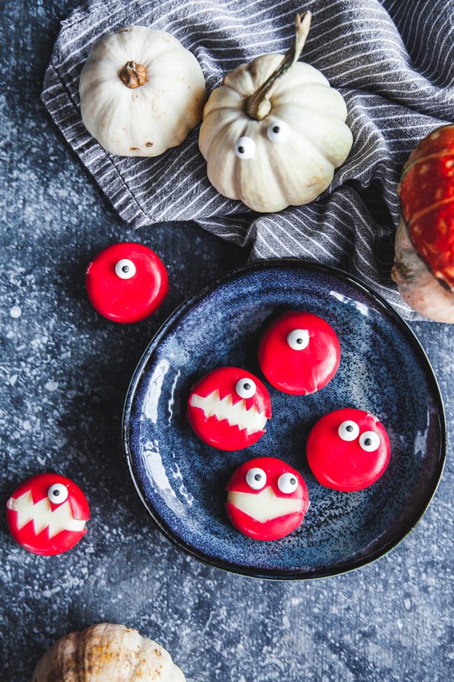 Halloweenpyssel babybel ost monster