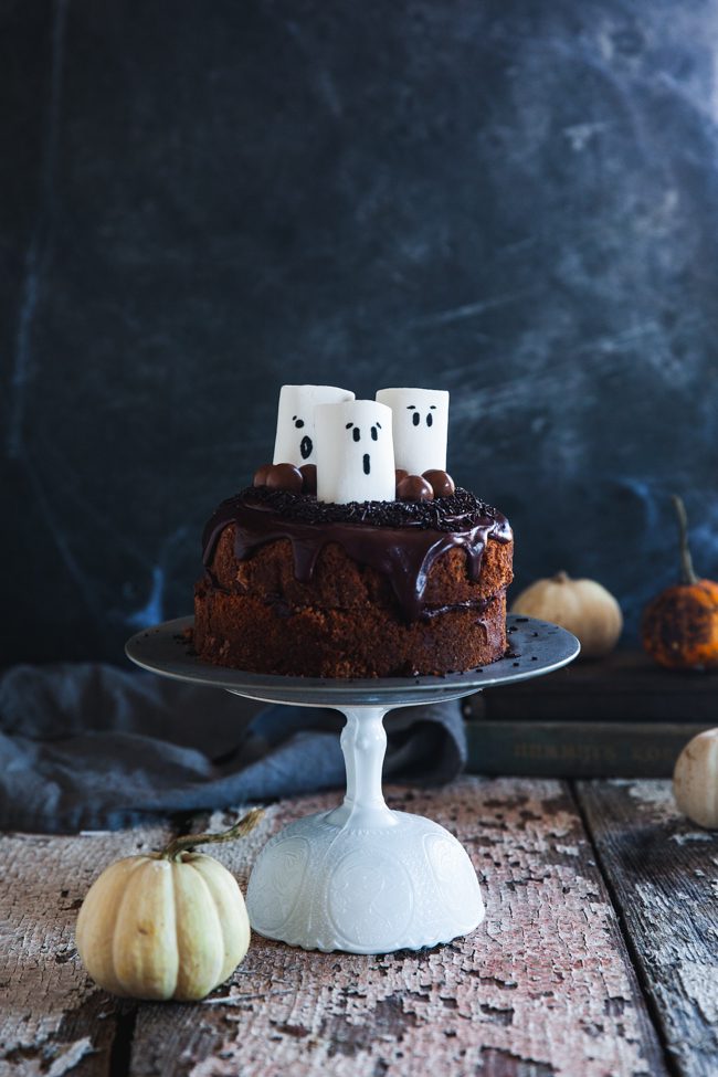 halloweentårta, spöken, kärleksmums