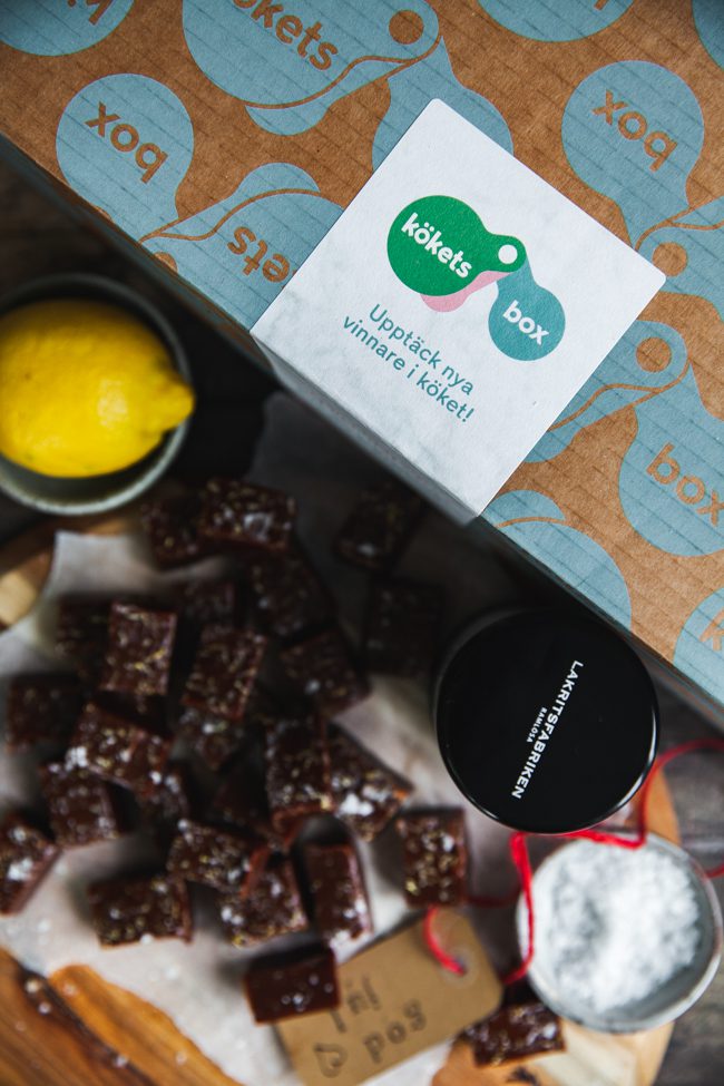 kola lakrits kökets box