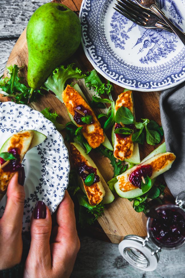halloumisnittar med paron nyar förrätt snittar