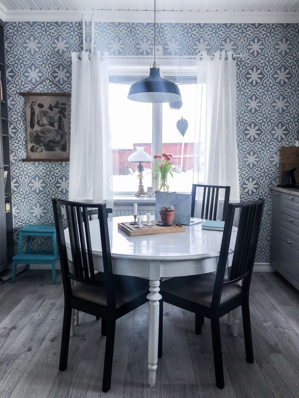linneas skafferi kök köksstolar