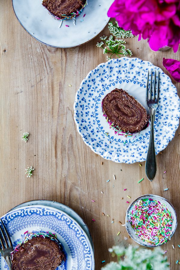 rulltårta, chokladrulltårta