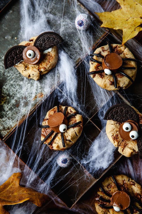 halloween, kakor, halloweenkakor, spindelkakor, fladdermösskakor