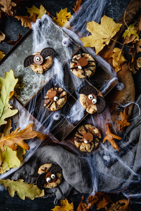 halloween, kakor, halloweenkakor, spindelkakor, fladdermösskakor