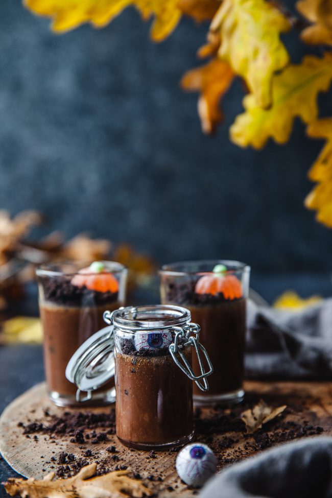 pannacotta, halloween, dessert, oreopannacotta