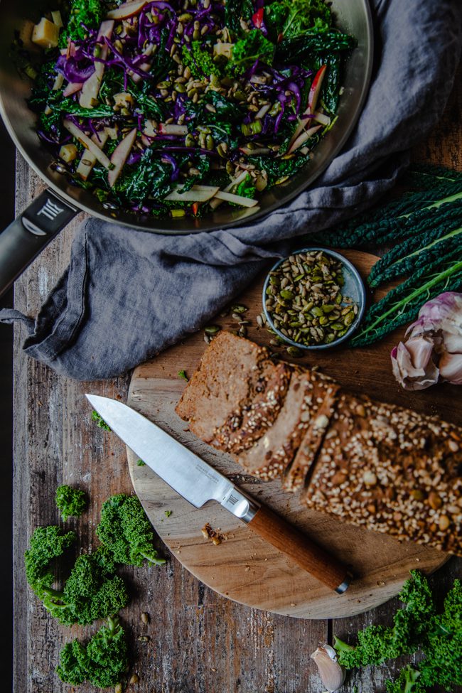 fiskars, kål, sallad, middag, tillbehör