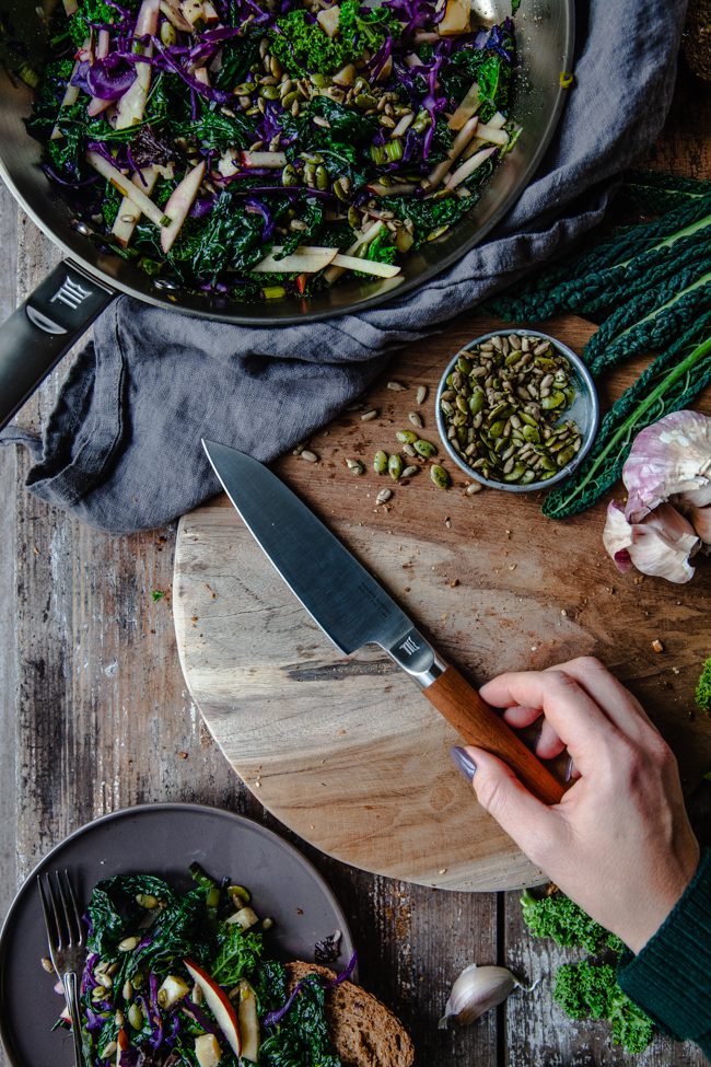 fiskars, kål, sallad, middag, tillbehör