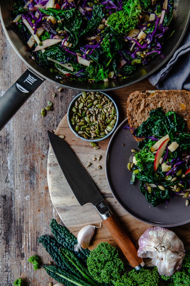 fiskars, kål, sallad, middag, tillbehör