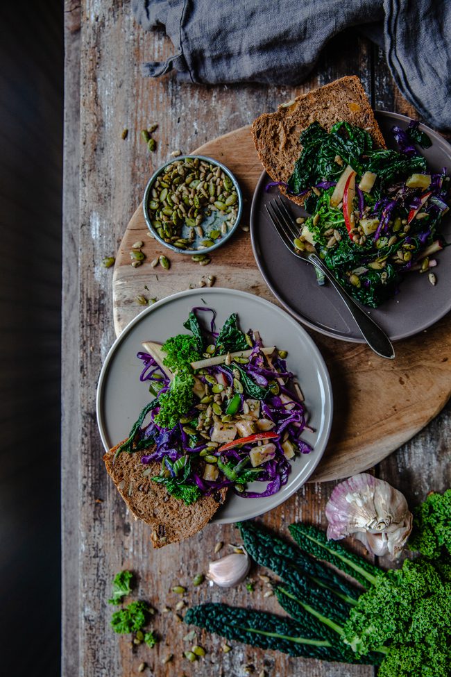 fiskars, kål, sallad, middag, tillbehör