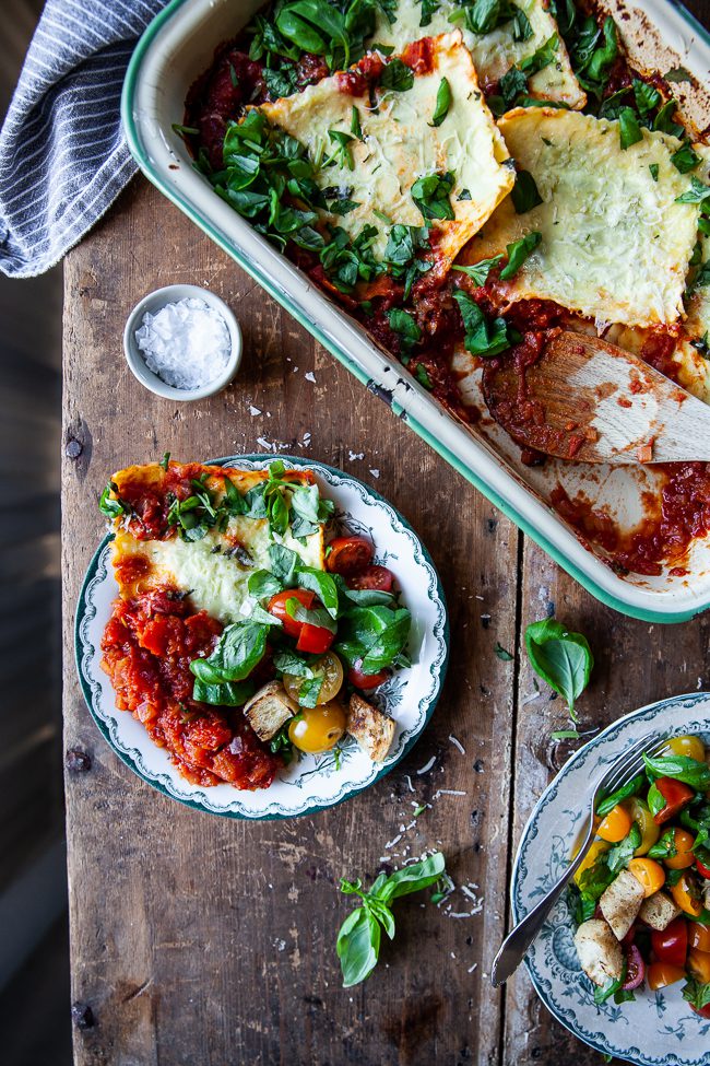 panzanella, ravioli