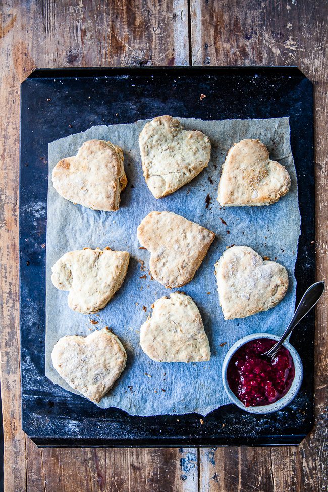 hjärtformade scones, alla hjärtans dag