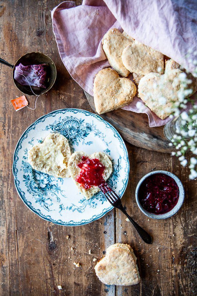 hjärtformade scones, alla hjärtans dag