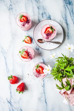glass, nyttig glass, jordgubbslglass, yoghurtglass