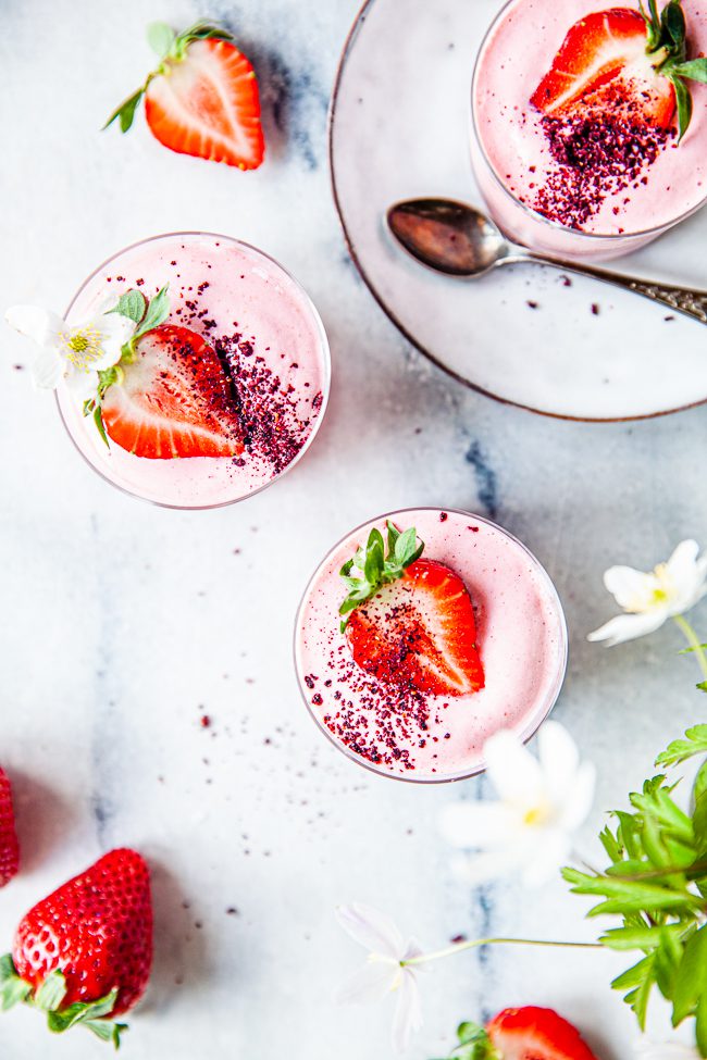 glass, nyttig glass, jordgubbslglass, yoghurtglass