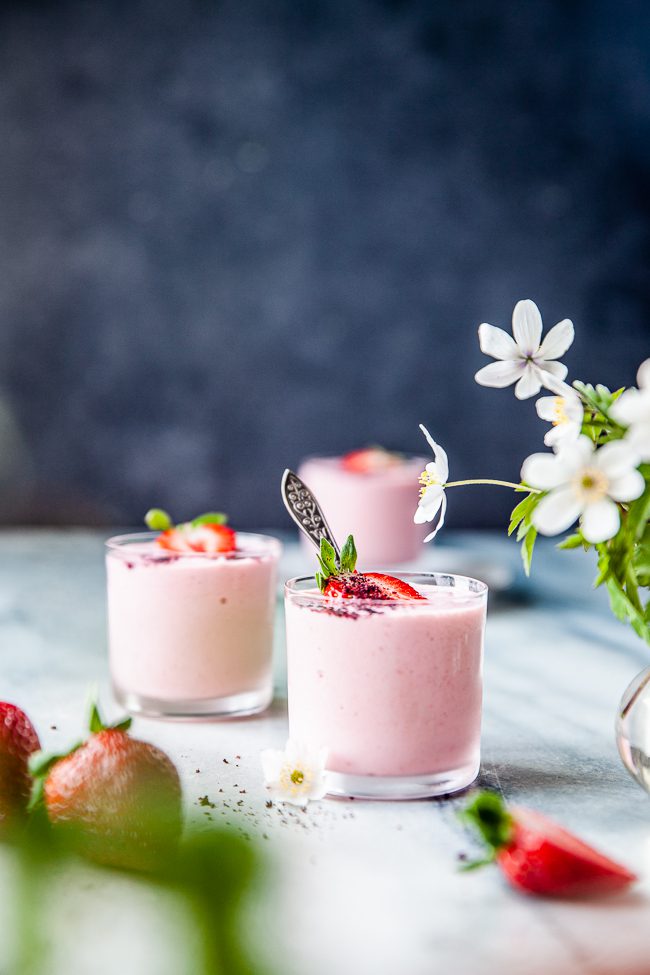 glass, nyttig glass, jordgubbslglass, yoghurtglass