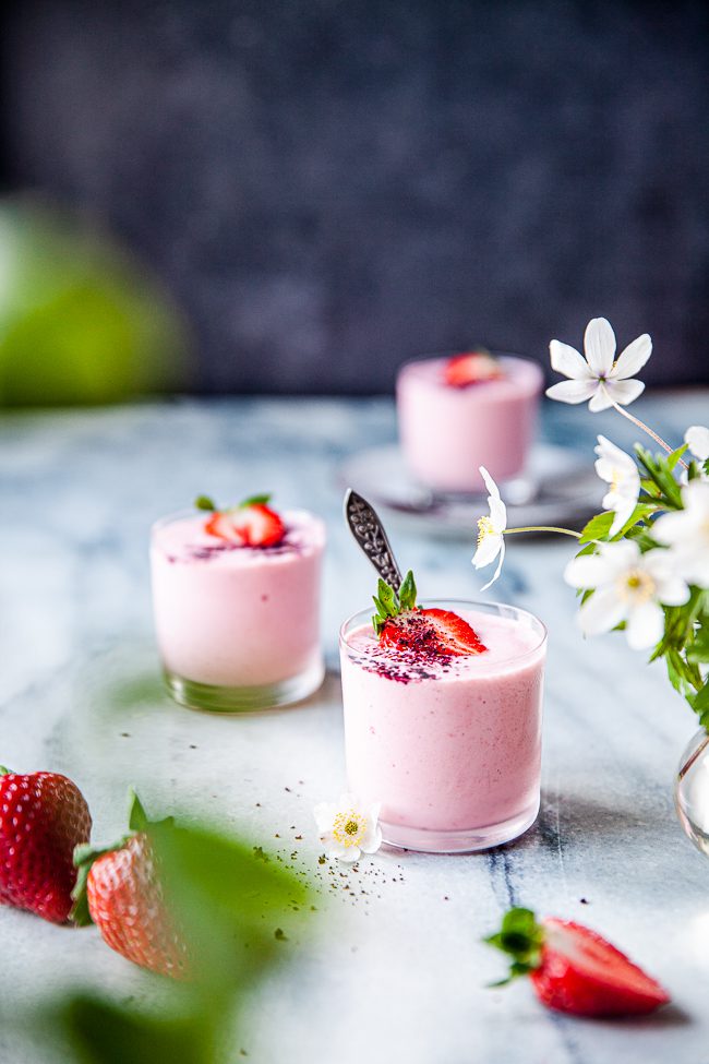 glass, nyttig glass, jordgubbslglass, yoghurtglass