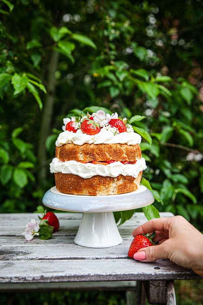 sommartårta, midsommartarta, tårta