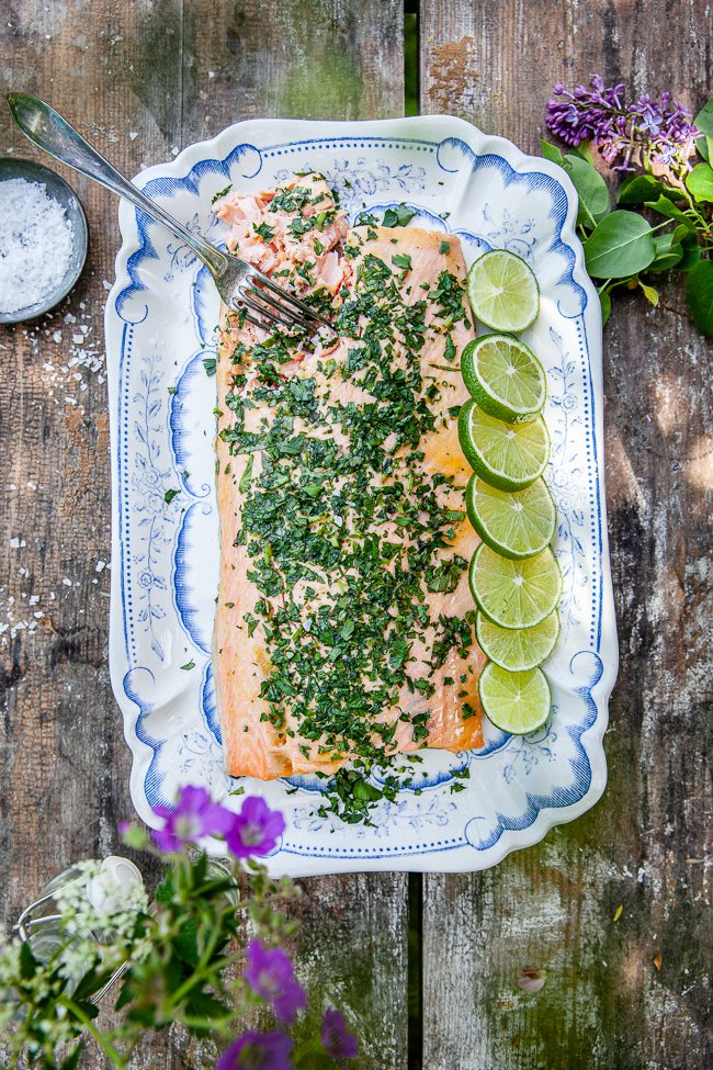 grillad lax, midsommarlax