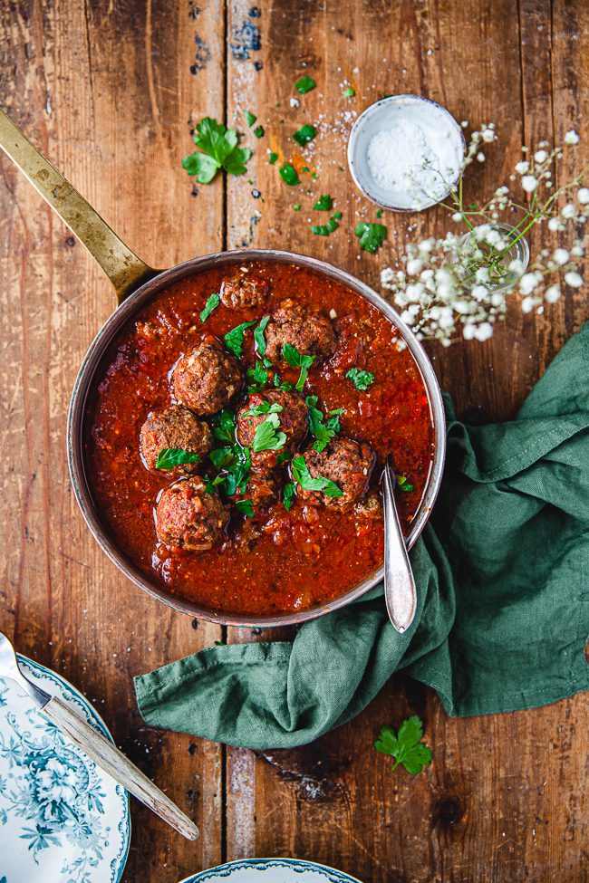 Köttbullar i Crock Pot, tomatsås, 