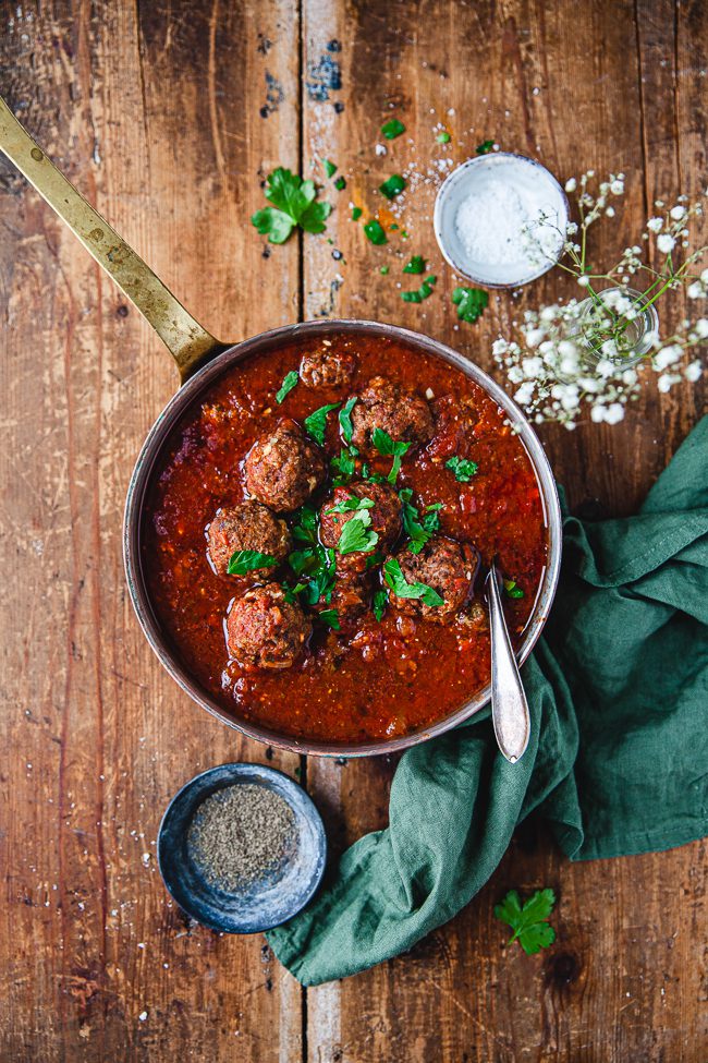 Köttbullar i Crock Pot, tomatsås