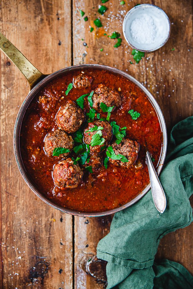 Köttbullar i Crock Pot, tomatsås