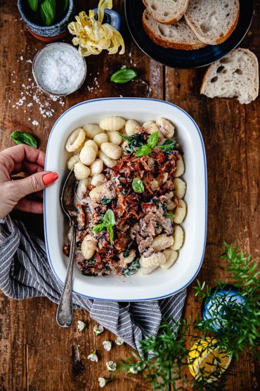 kycklingbacon, gnocchi, middag, lönneberga kycklingbacon