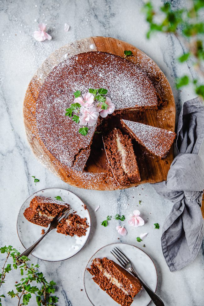 mjuk kaka, fylld kaka, smörkräm, chokladkaka med smörkräm