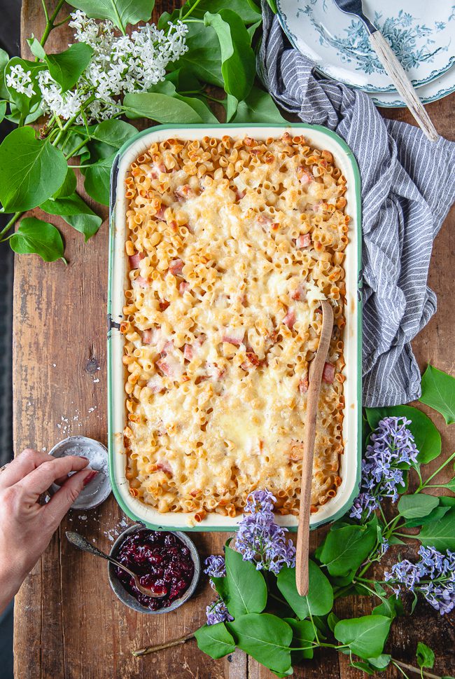 makaronipudding, mat i ugn, mat i en form, middag, vardagsmat