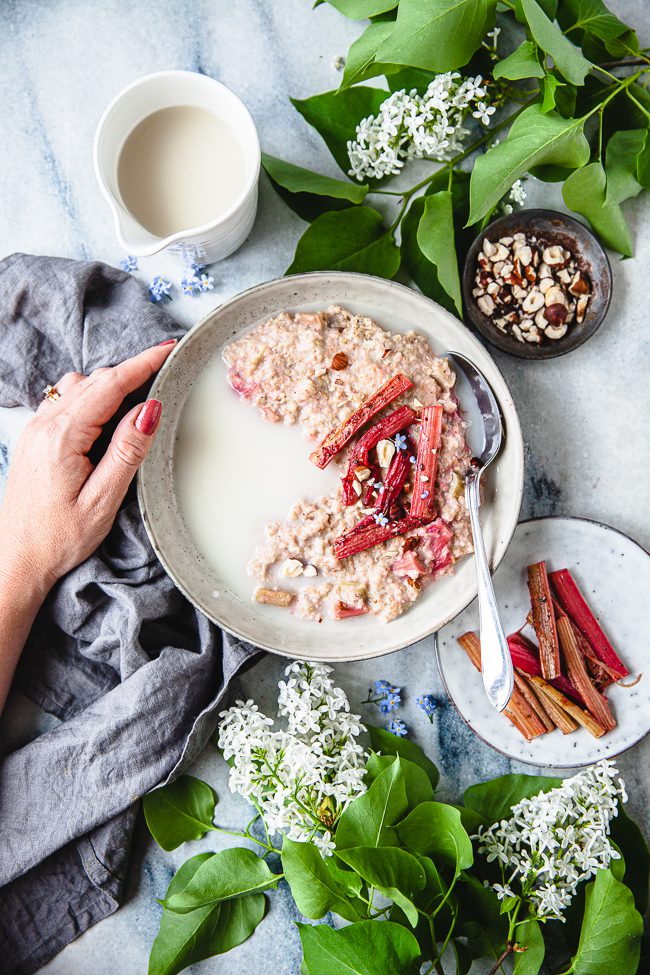 rabarbergrot, frukostgrot, grot