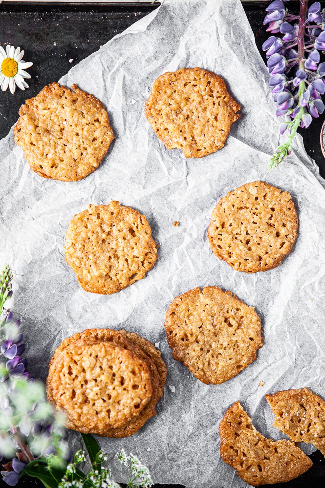 småkakor, fika, sommarfika, havreflarn