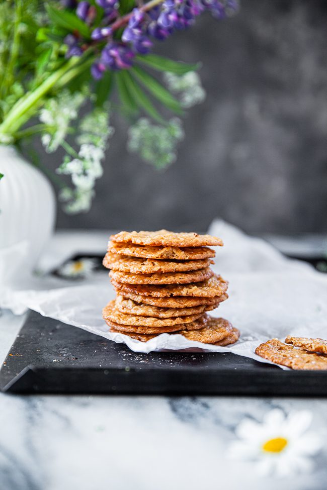 småkakor, fika, sommarfika, havreflarn