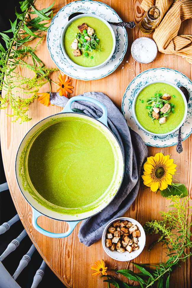 ärtsoppa, soppa, grön ärtsoppa