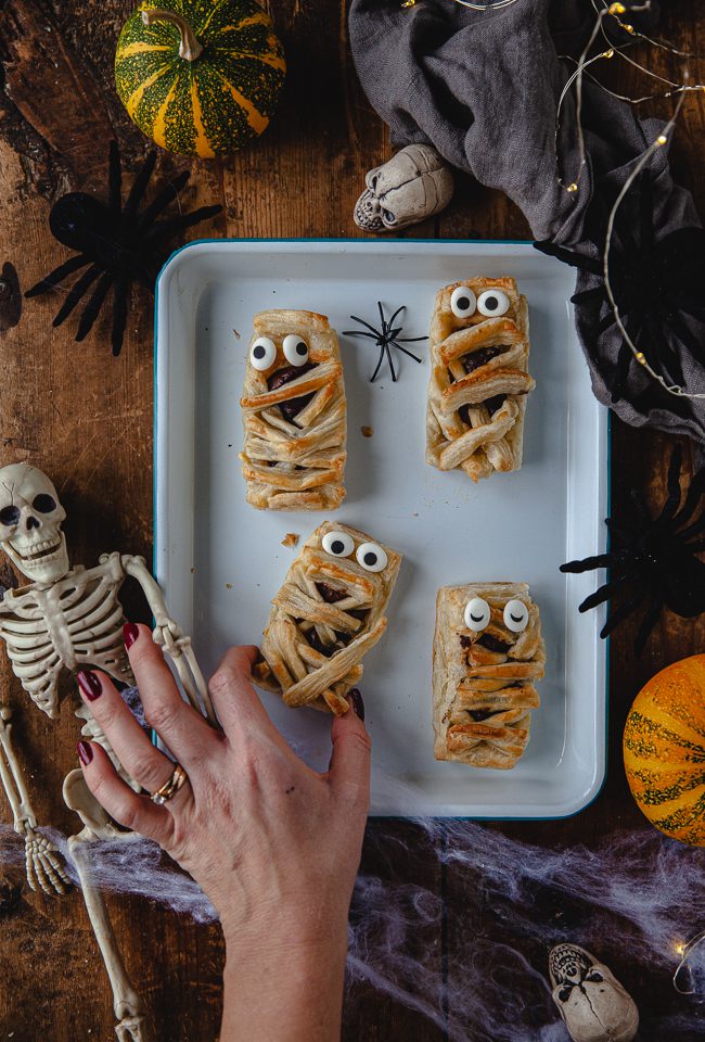 halloween, spöken, mumie, smördeg