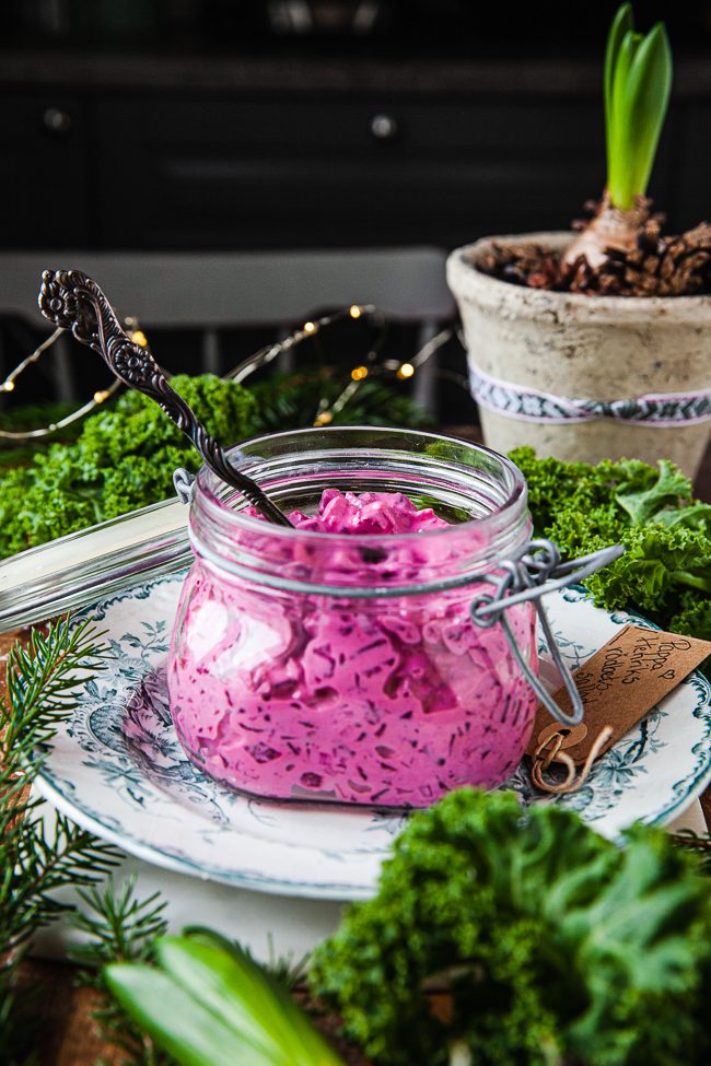 rodbetssallad, hemgjord rodbetssallad, julmat, julbord