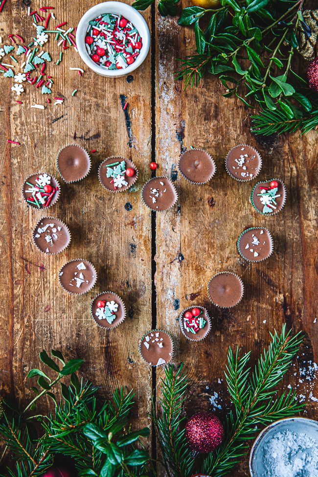 Isnougat, julgodis, ischoklad